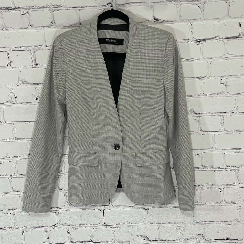 Zara Classic Fit Plaid Blazer